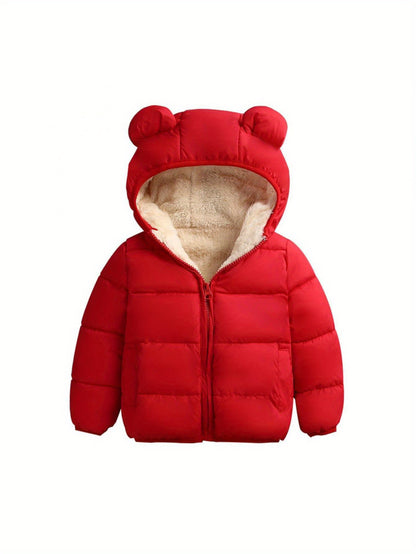 Winter Coats for Toddler Kids Baby Boys Girls Padded Light Puffer Jacket Outerwear Down Jacket with Hood