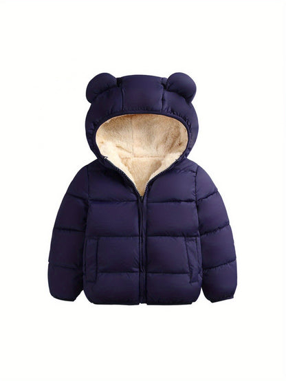 Winter Coats for Toddler Kids Baby Boys Girls Padded Light Puffer Jacket Outerwear Down Jacket with Hood