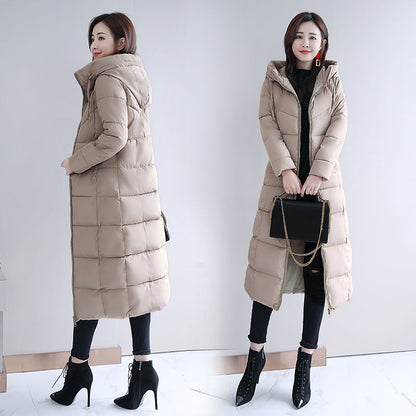 2024 winter new Korean version cotton-padded clothes women's medium and long cotton-padded clothes women's down cotton-padded clothes thickened slim-fitting cotton-padded jacket