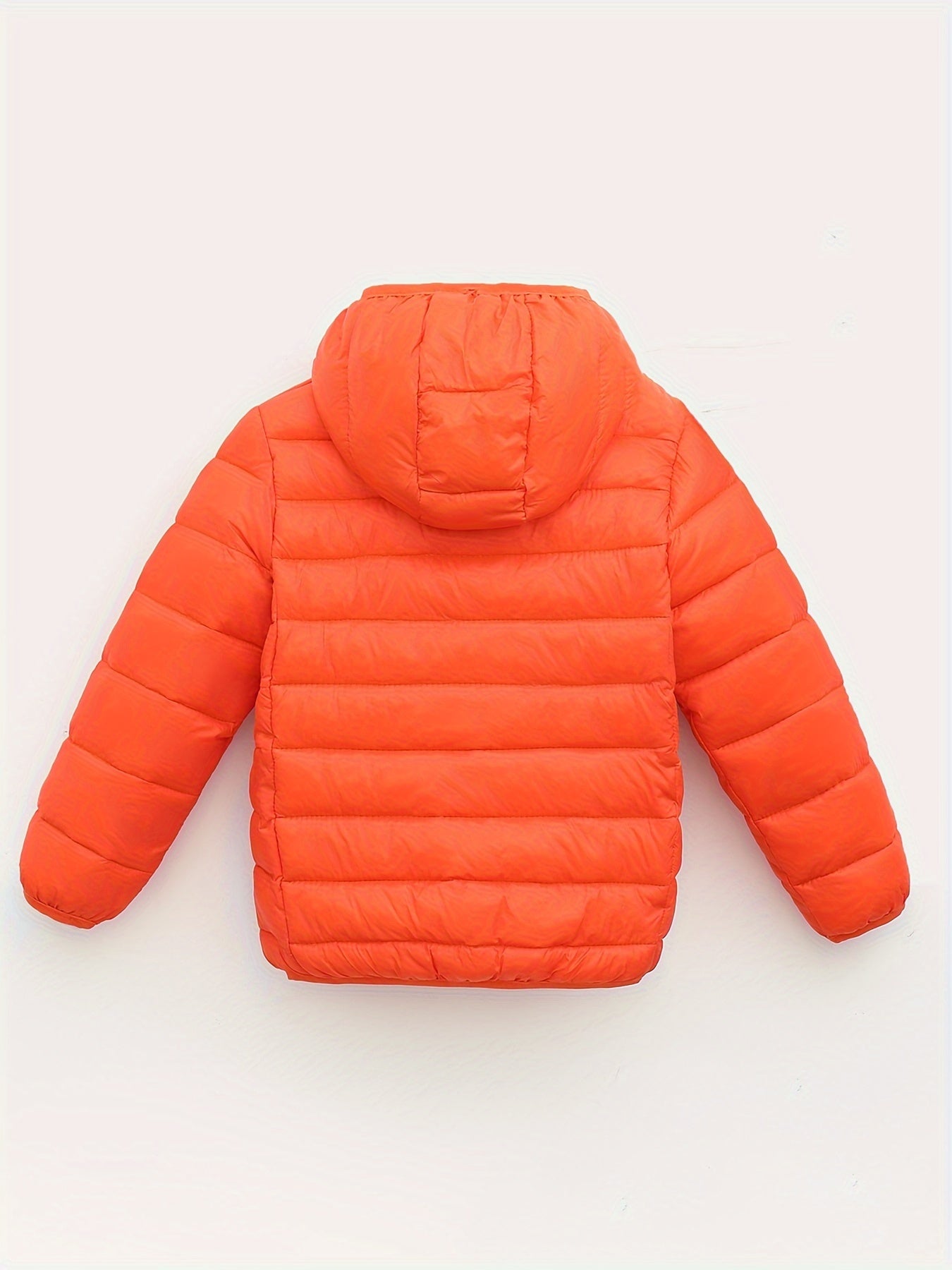 Boys Lightweight Solid Color Hooded Coat - Warm, Water-Resistant, and Breathable Zipper Jacket for Fall and Winter - Perfect for Outdoor Play and Casual Wear