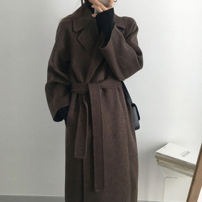 maoxiangshop dti outfits Double-Sided Cashmere Coat for Women 2024 New Small Mid-Length Autumn and Winter Elegant High-End Woolen Coat