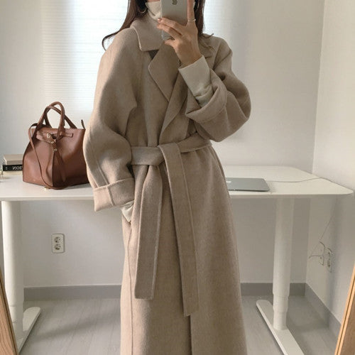 maoxiangshop dti outfits Double-Sided Cashmere Coat for Women 2024 New Small Mid-Length Autumn and Winter Elegant High-End Woolen Coat