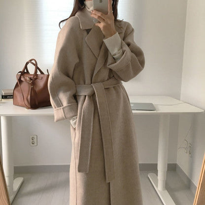 maoxiangshop dti outfits Double-Sided Cashmere Coat for Women 2024 New Small Mid-Length Autumn and Winter Elegant High-End Woolen Coat