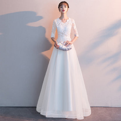 Temperament evening dress women's 2025 spring and summer new banquet elegant long black socialite annual meeting thin dress dress