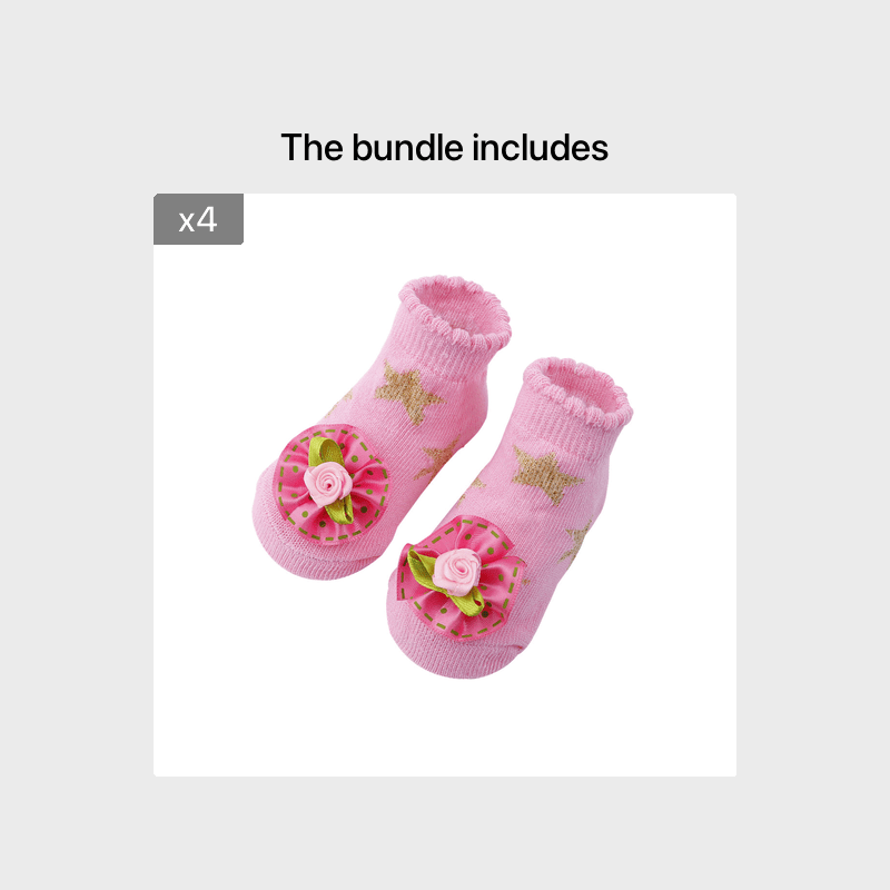 1 Pair Of Baby's Cotton Blend Fashion Cute Pattern Low-cut Socks, Comfy Breathable Princess Style Thin Socks For Spring And Summer