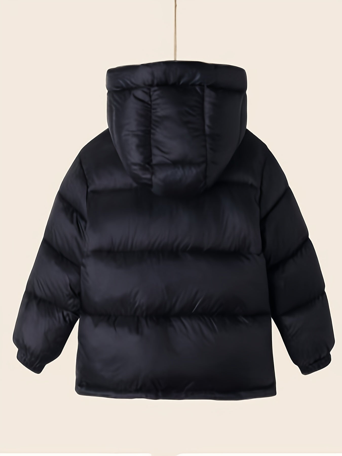 Kids Puffer Jacket with Graphene Lining -  Fall/Winter Casual High Neck, Solid Color, Long Sleeve, Zippered, Non-Stretch Polyester Midi Snow Suit with Drop Shoulder and Loose Fit for Boys & Girls Over 3 Years - Cotton Filled, Woven Outerwear