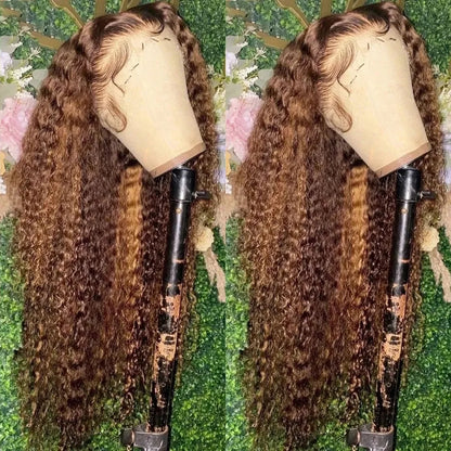 13x4 Loose Deep Wave Brazilian Human Hair Wigs 32 34 Inch Transparent Synthetic Curly Lace Front Wig For Black Women