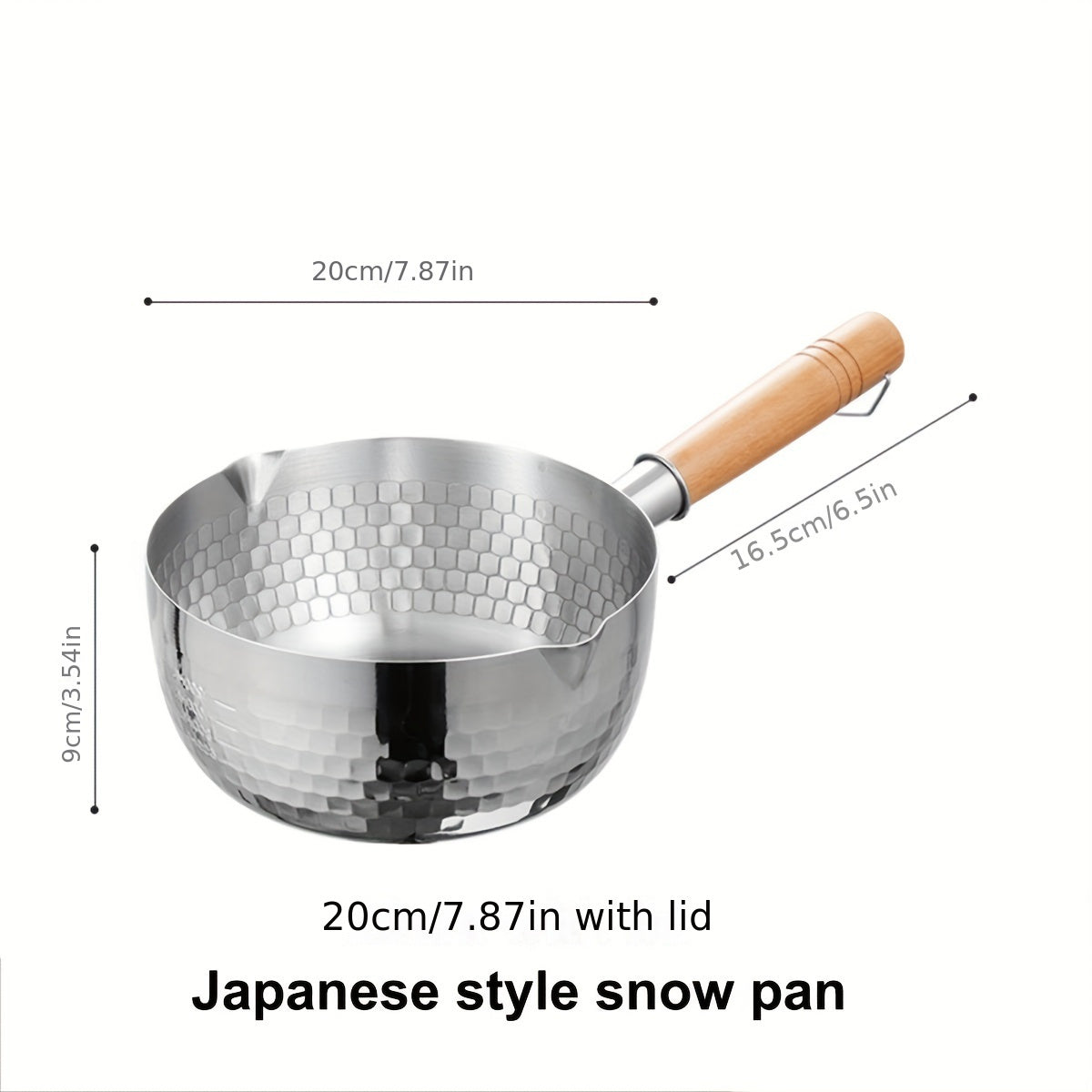 1pc Premium Nonstick Stainless Steel Yukihira Saucepan - Versatile Small Pan for Ramen, Tempura, Milk, Snow Pan Style - Electromagnetic Stove Compatible, Durable Kitchen Essentials