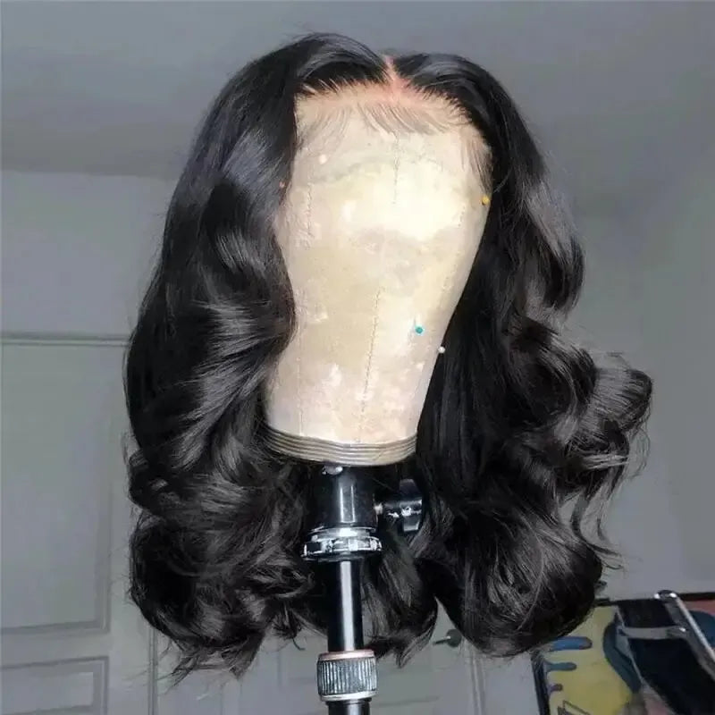 Bob Wig Lace Front Brazilian Human Hair Wigs For Black Women Pre Plucked Short Natural 13x4 Synthetic Straight HD Full Frontal Closure Wig