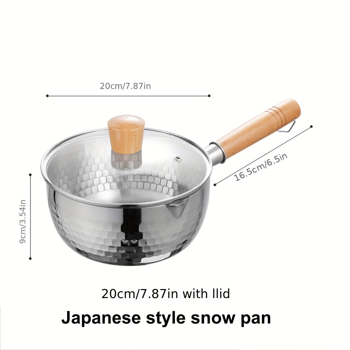 1pc Premium Nonstick Stainless Steel Yukihira Saucepan - Versatile Small Pan for Ramen, Tempura, Milk, Snow Pan Style - Electromagnetic Stove Compatible, Durable Kitchen Essentials