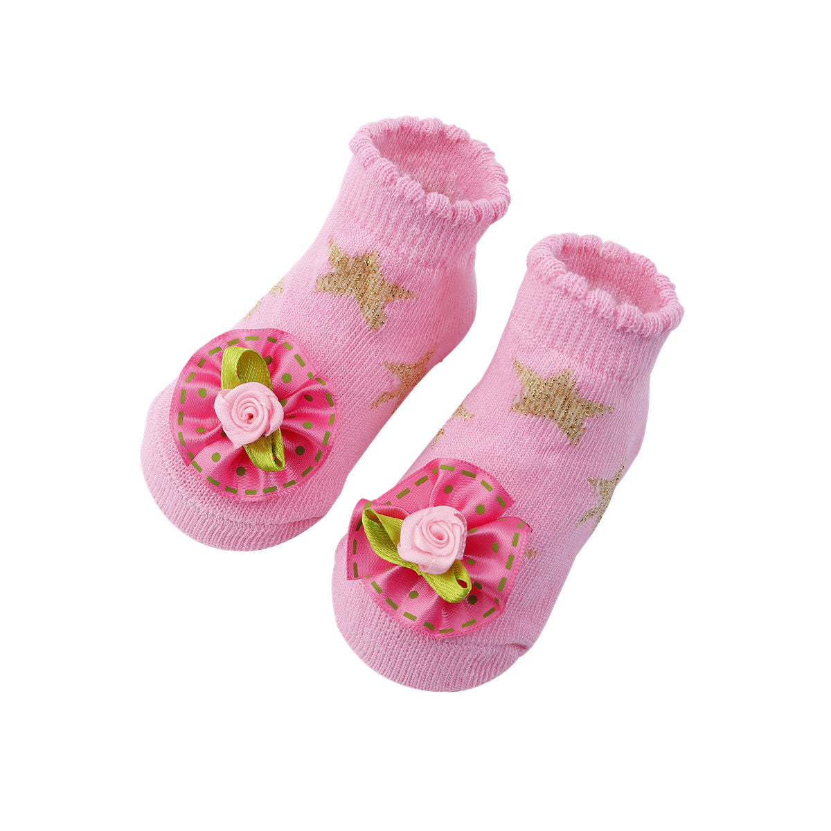 1 Pair Of Baby's Cotton Blend Fashion Cute Pattern Low-cut Socks, Comfy Breathable Princess Style Thin Socks For Spring And Summer