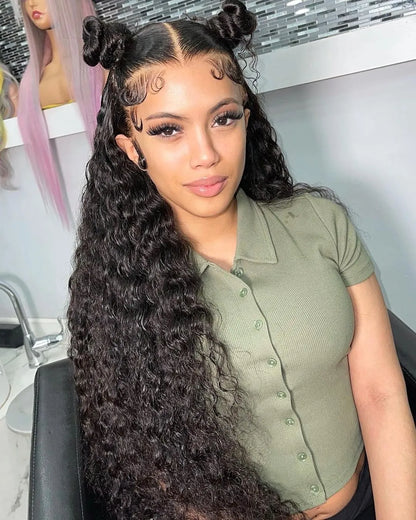 40 Inch Curly 13x4 Lace Front Human Hair Wig 220%density Brazilian Wigs for Women Deep Wave 13x6 HD Lace Frontal Wig Human Hair Pre Plucked