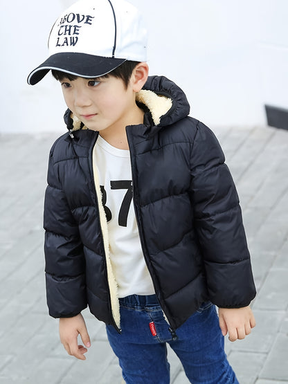 Winter Coats for Toddler Kids Baby Boys Girls Padded Light Puffer Jacket Outerwear Down Jacket with Hood