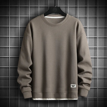 maoxiangshop Solid Color Sweatshirt Men Harajuku Hoodies O Neck long Sleeve Casual Sweatshirt Mens Pullover Tops Streetwear Man Hoodies