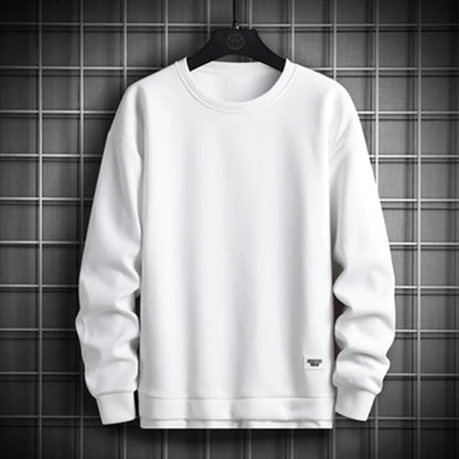 maoxiangshop Solid Color Sweatshirt Men Harajuku Hoodies O Neck long Sleeve Casual Sweatshirt Mens Pullover Tops Streetwear Man Hoodies
