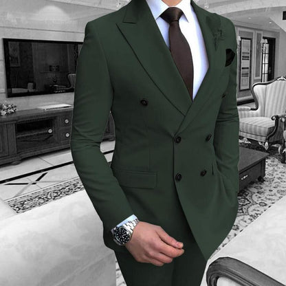 maoxiangshop Men Suits Army Green Formal Business Wedding Suits For Men Best Man Blazer Groom Tuxedos Slim Fit Costume Homme Mariage