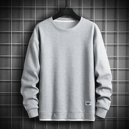 maoxiangshop Solid Color Sweatshirt Men Harajuku Hoodies O Neck long Sleeve Casual Sweatshirt Mens Pullover Tops Streetwear Man Hoodies