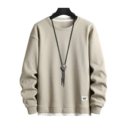 maoxiangshop Solid Color Sweatshirt Men Harajuku Hoodies O Neck long Sleeve Casual Sweatshirt Mens Pullover Tops Streetwear Man Hoodies