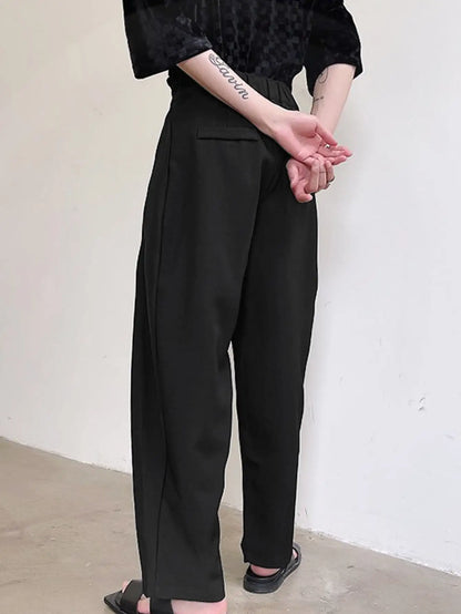maoxiangshop Men's Stylish and Comfortable Solid Pants, Casual Breathable Drawstring Slim Fit for Men's Bottom Clothing Outdoor Activities