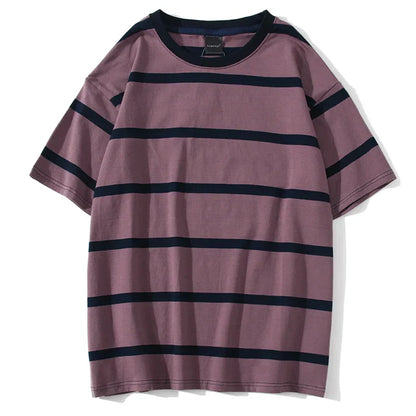 maoxiangshop Mew Men T Shirt Color Block Print 3 Color Optional Tee Shirts Simple High Street Basic All Match Cargo Tops Mens Streetwear