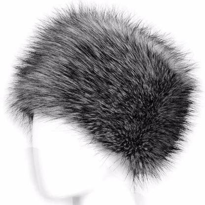 maoxiangshop Russian Hat for Women Faux Fox Fur Hat Winter Female Outdoor Warm Beanie Fluffy Hat Snow Bucket Cap 5 Colors Ushanka Fashion