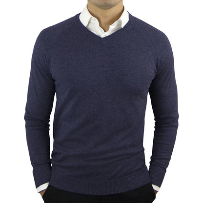 maoxiangshop High Quality New Fashion Brand Woolen Knit Pullover V Neck Sweater Black for Men Autum Winter Casual Jumper Men Clothes 2Xl