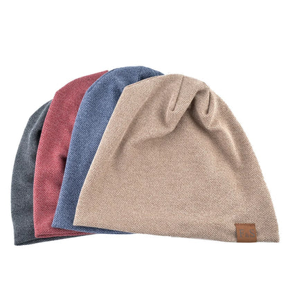 maoxiangshop Men Women  Winter Warm Beanies Skullies Knitted Solid Casual Brand Soft Knitting Hat Outdoor Plus Velvet