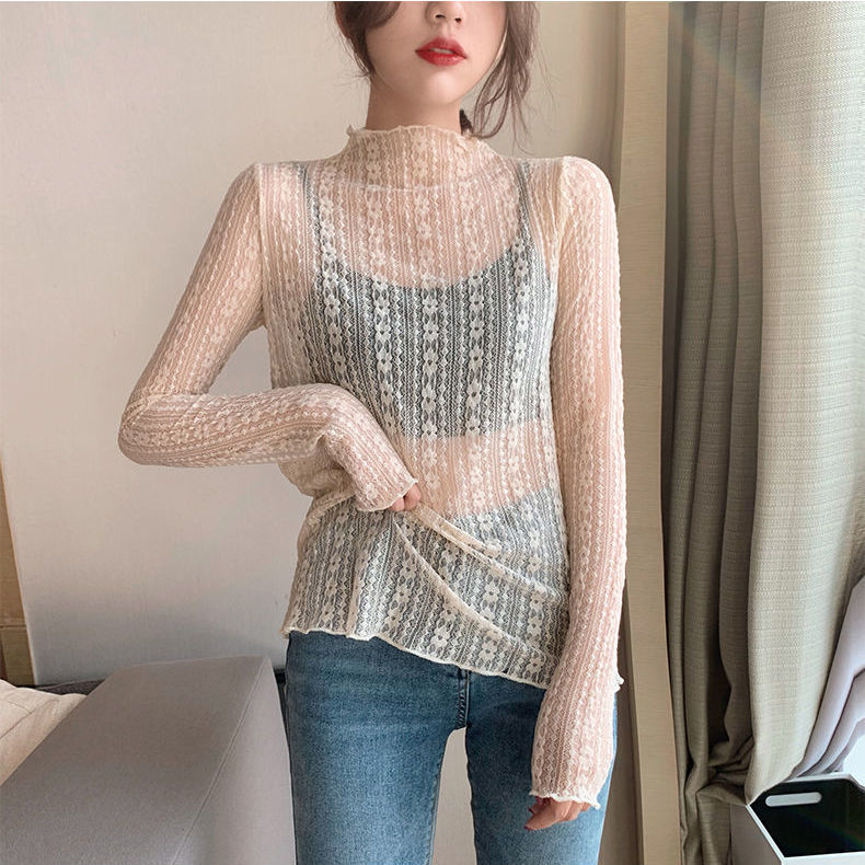 maoxiangshop New Transparent Korean Fashion Loose Women Blouse 22 Colors Can Choose Female Bottoming Blouses Plus Size Cheaper Tops