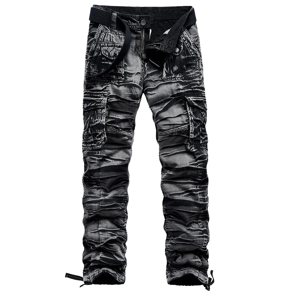 maoxiangshop High Quality Mens Cargo Pants Casual Fashion Jogger Pants Sweatpants Plus Size 40