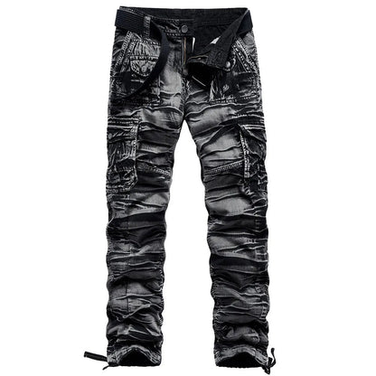maoxiangshop High Quality Mens Cargo Pants Casual Fashion Jogger Pants Sweatpants Plus Size 40