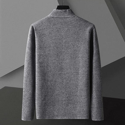 maoxiangshop Cardigan Jacket Men Solid Color Knitted Casual Stand Collar Slim Fit Cardigan Coat Mens Sweater Jacket Khaki Black Gray 4Xl