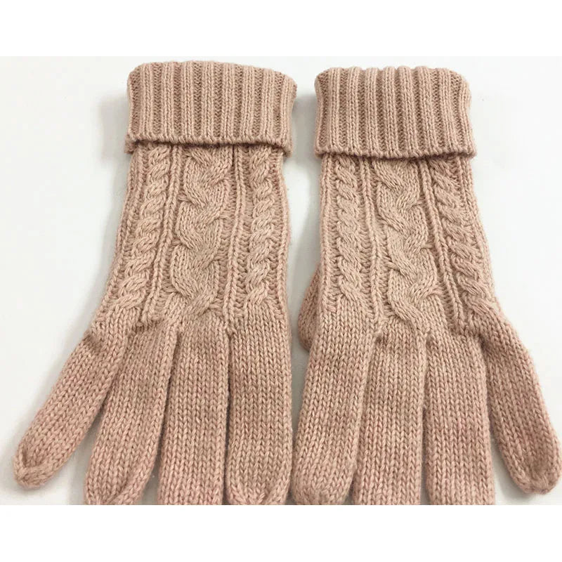 maoxiangshop  -  Women's Scarf Sets Winter Hat Scarf Gloves Knitted Keep Warm Scarves Simple Solid Color Clothes Accessories Thick Soft Scarf Set