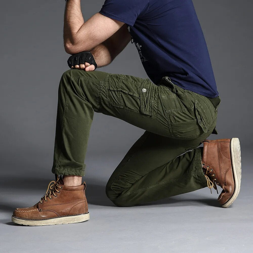 maoxiangshop High Quality Mens Cargo Pants Casual Fashion Jogger Pants Sweatpants Plus Size 40