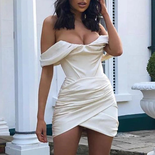 High Quality Bodycon Satin Dress Pink Women Party Dress Mini New Double Layer Summer Dress Celebrity Evening Club Dress