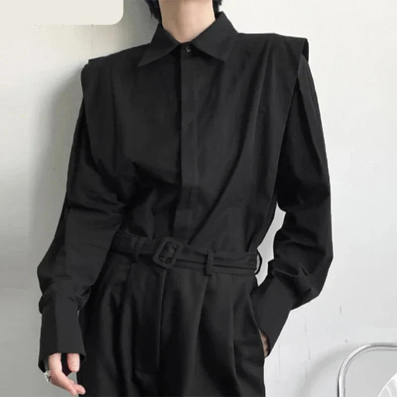 maoxiangshop 2024 Men Shirt Brand Lapel Long Sleeve Fashion Casual Men Clothing Solid Color Streetwear Button Leisure Camisas S-5XL