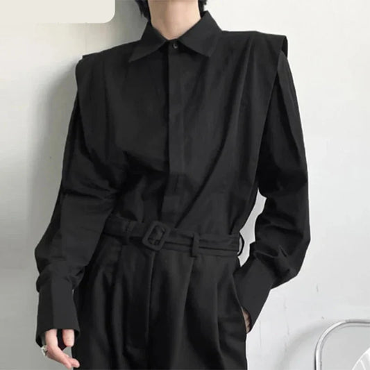maoxiangshop 2024 Men Shirt Brand Lapel Long Sleeve Fashion Casual Men Clothing Solid Color Streetwear Button Leisure Camisas S-5XL
