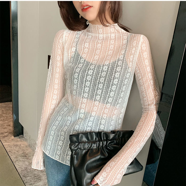 maoxiangshop New Transparent Korean Fashion Loose Women Blouse 22 Colors Can Choose Female Bottoming Blouses Plus Size Cheaper Tops