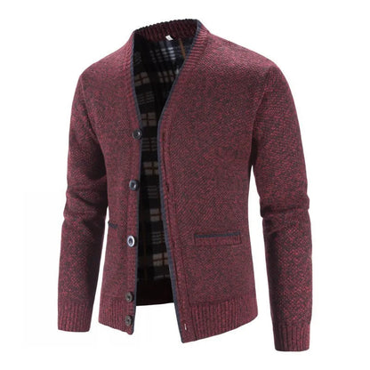 maoxiangshop New Sweaters Coats Men Winter Thicker Knitted Cardigan Sweatercoats Slim Fit Mens Knit Warm Sweater Jackets Men Knit Clothes