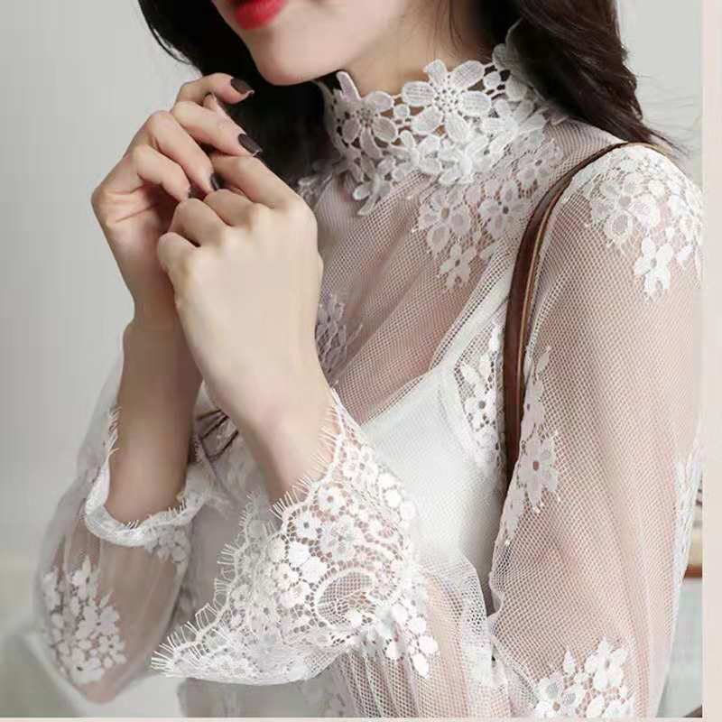 maoxiangshop New Transparent Korean Fashion Loose Women Blouse 22 Colors Can Choose Female Bottoming Blouses Plus Size Cheaper Tops