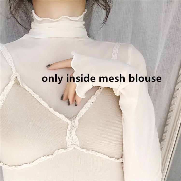 maoxiangshop New Transparent Korean Fashion Loose Women Blouse 22 Colors Can Choose Female Bottoming Blouses Plus Size Cheaper Tops