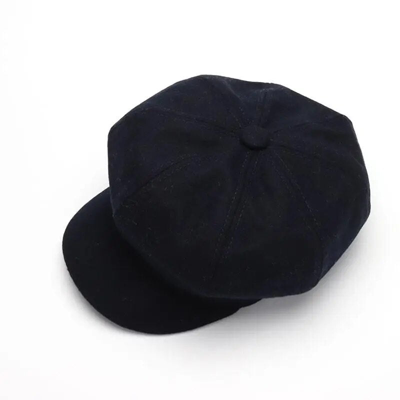 maoxiangshop Autumn Winter Hats for Women Solid Plain Octagonal Newsboy Cap Men Ladies Casual Wool Winter Beret Women Painter