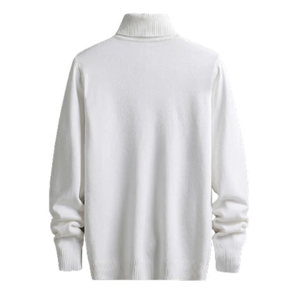 maoxiangshop Turtleneck Sweaters Men Solid Pullovers Winter Knitted Sweater Turtleneck Pullovers Black Gery Winter Warm Sweater Men Clothing