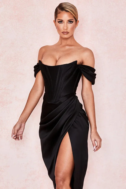 High Quality Satin Bodycon Dress Women Party Dress New Arrivals Midi Bodycon Dress Sexy Celebrity Evening Club Dress