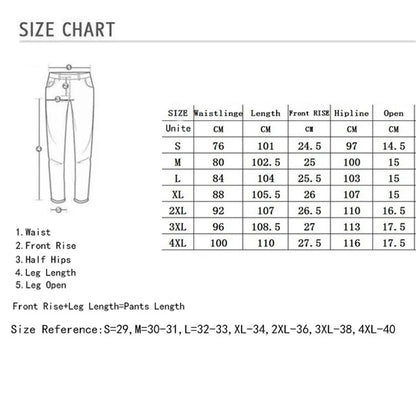 maoxiangshop Men Jeans Knee Hole Ripped Stretch Skinny Denim Pants Solid Color Black Blue Autumn Summer Hip-Hop Style Slim Fit Trousers S-4XL