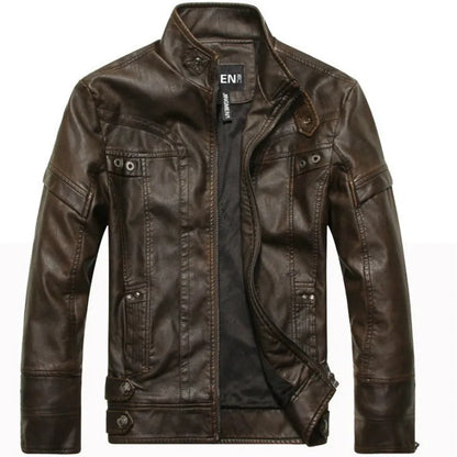 maoxiangshop Mens Leather Jackets Autumn Winter Male Classic Motorcycle High Quality PU Leather Jacket Casual Jaqueta De Couro Masculin 5XL