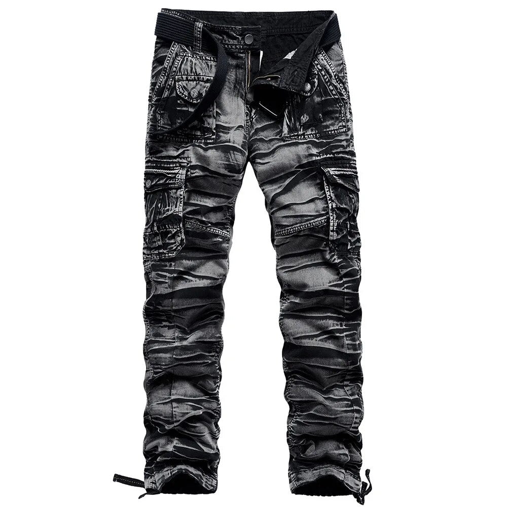 maoxiangshop High Quality Mens Cargo Pants Casual Fashion Jogger Pants Sweatpants Plus Size 40