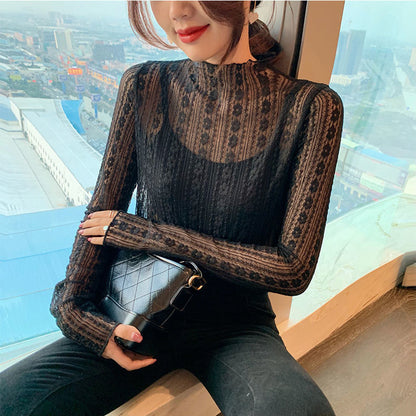 maoxiangshop New Transparent Korean Fashion Loose Women Blouse 22 Colors Can Choose Female Bottoming Blouses Plus Size Cheaper Tops