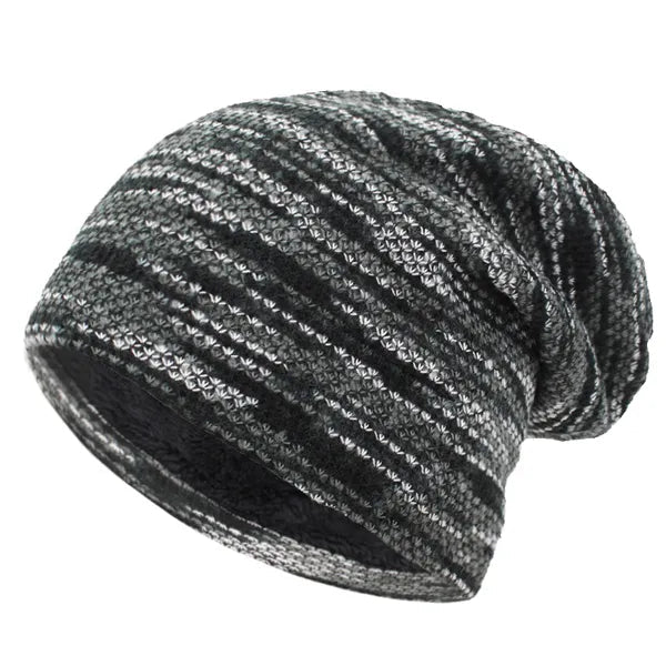 maoxiangshop Knitted Hat Women Skullies Beanies Winter Hats For Men Bonnet Striped Caps Warm Baggy Soft Female Wool Male Beanie Hat