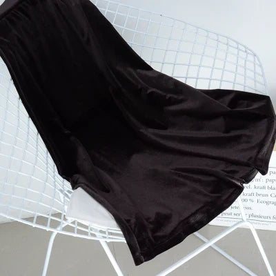 maoxiangshop  -  Women's Elastic Velvet Maxi Skirt, High Waist, Long, Maxi, Straight, Customer Made, Winter, New, XS-10XL
