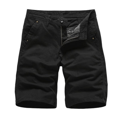 maoxiangshop Brand New Mens Cargo Shorts High Quality Black Short Pants Men Cotton Solid Casual Beach Shorts Men Summer Bottom